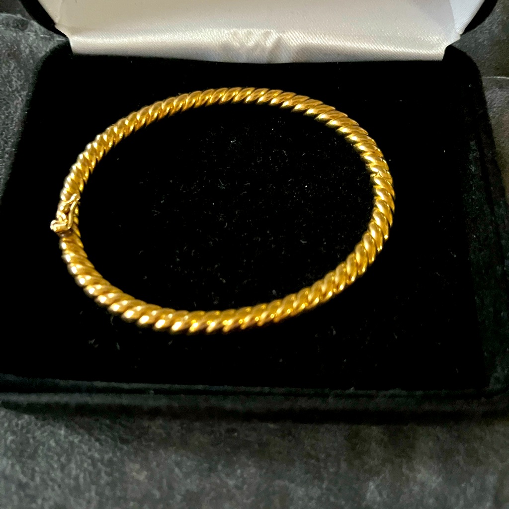 Solid Gold Bangle Bracelet